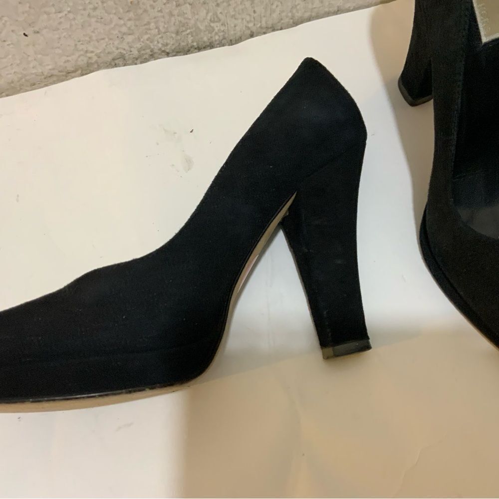 Michael Kors Collection Size 6 Pumps Heels black Suede Platform Designer Italy - Picture 5 of 8